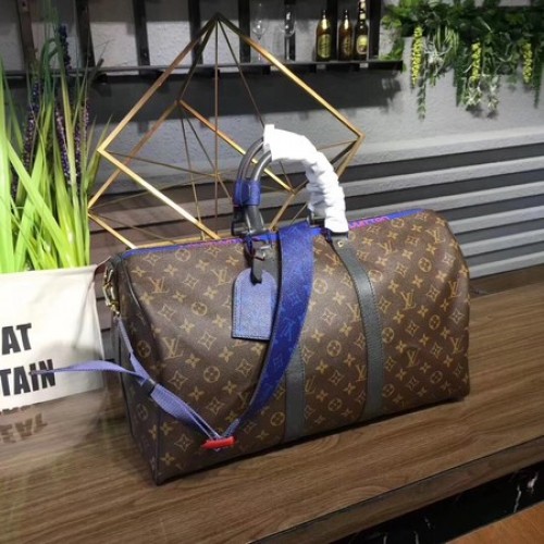 Louis Vuitton originální monogram Macassar plátěná taška Keepall 45cm popruh 43858