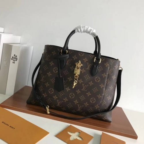 Louis Vuitton originální monogram plátěná taška TOTE FLEUR 43551 černá