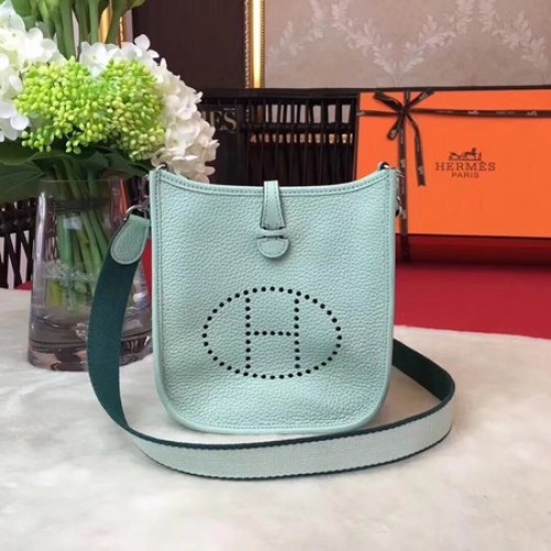 Hermes Evelyne mini 17cm taška přes rameno Originální telecí kůže H1187 světle zelená