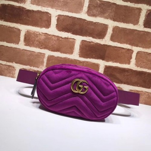 Gucci GG Marmont Velvet Belt Bag 476434 tmavě modrá