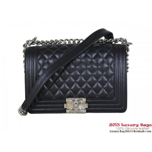 2013 Chlapecká taška Chanel Flap Shoulder Bag Classic Cannage Patterns A67025 Černá