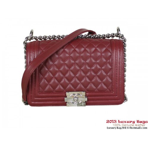 2013 Chlapecká kabelka Chanel Flap Shoulder Bag Classic Cannage Patterns A67025 Burgundská