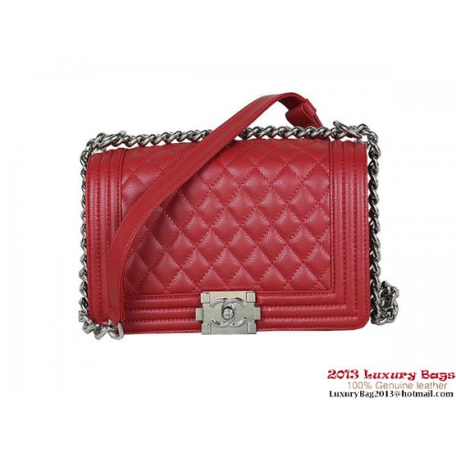 2013 Chlapecká taška Chanel Flap Shoulder Bag Classic Cannage Patterns A67025 Červená