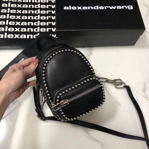 Kožený mini batoh Alexander Wang 0003 černý