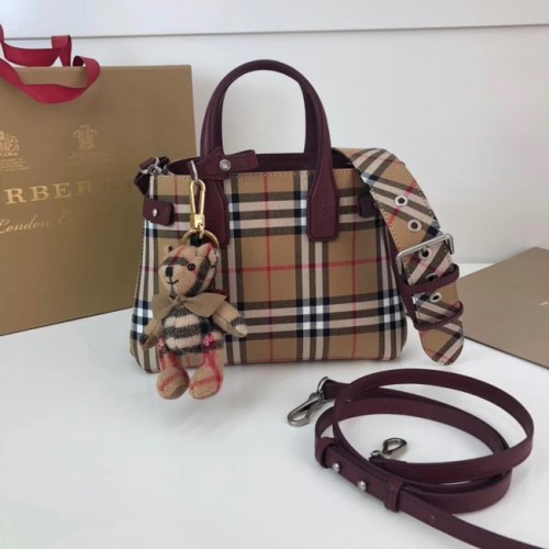 Kabelka přes rameno BURBERRY Baby Banner 10443 vínová