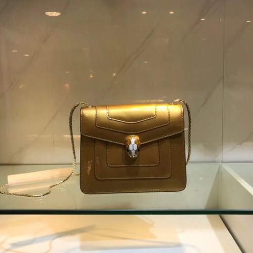 Kožená kabelka přes rameno BVLGARI Serpenti Forever 08962 zlatá