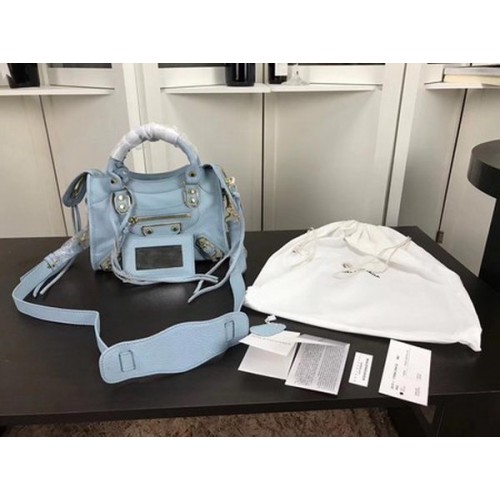 Kabelka Balenciaga Giant City Gold Cupcakes B084336 světle modrá