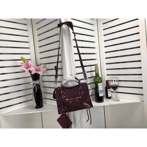 Kabelka Balenciaga Giant City Gold Cupcakes B084336 vínová