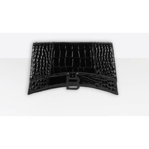 Kabelka Balenciaga s řetízkem a přesýpacími hodinami B164497 černá