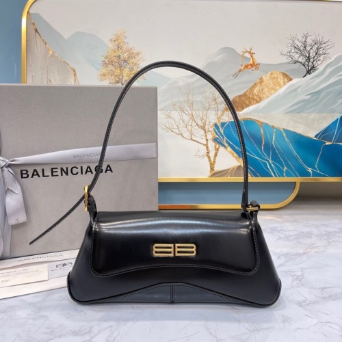 Malá kabelka Balenciaga HOURGLASS s horním uchem 6008 černá