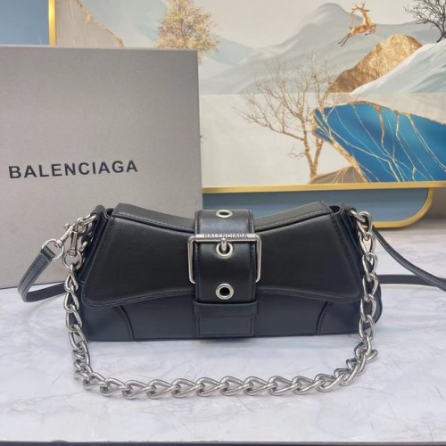 Malá kabelka Balenciaga HOURGLASS s horním uchem 6088 černá