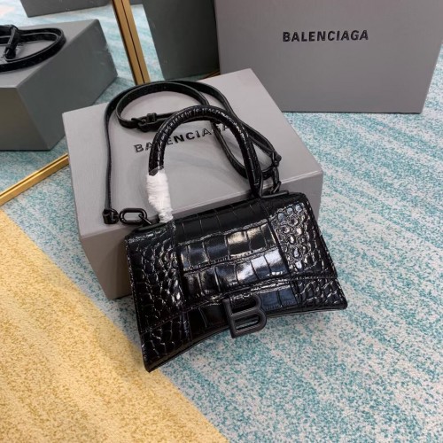 Kabelka Balenciaga Hourglass XS s horním uchem 28331SF černá
