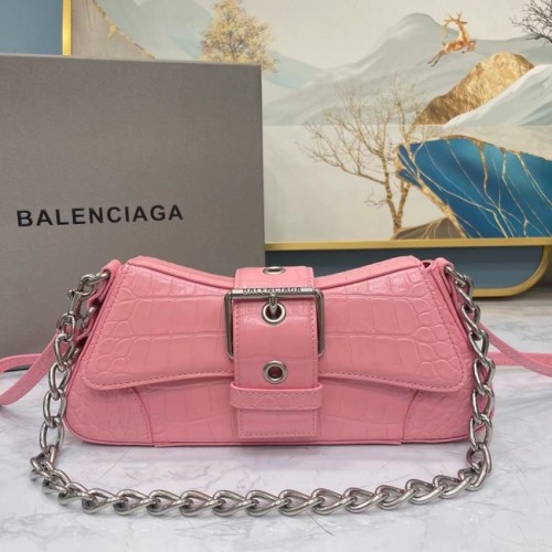 Balenciaga LINDSAY RAMENNÍ KABEL S RELIÉFNÍM KROKODÝLÍM A PÁSKEM 6088 růžová