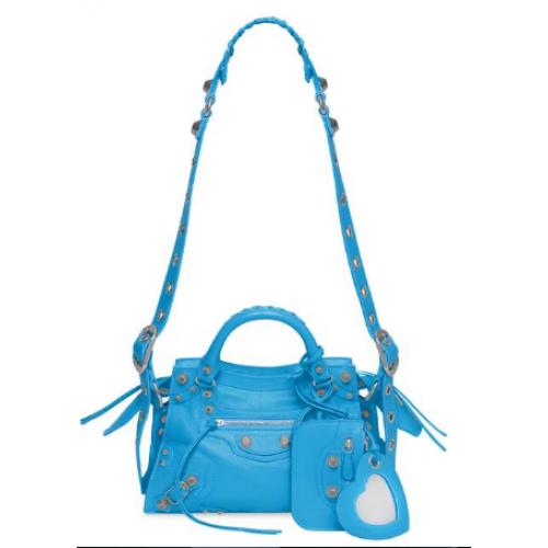 Kabelka Balenciaga NEO CAGOLE XS 05812 modrá
