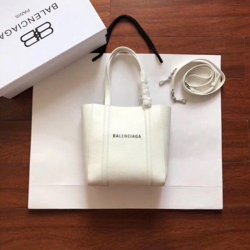 Balenciaga Originální Kožená Mini Nákupní Taška 6696 Bílá
