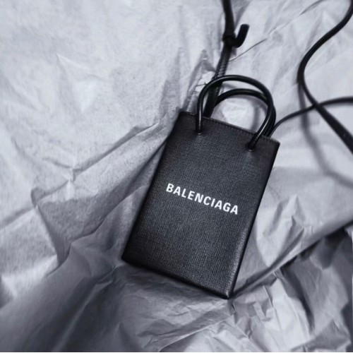 Balenciaga Originální kožená mini nákupní taška B152865 černá