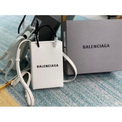 Balenciaga Original Leather Mini Shopper Bag B152865 bílá a černá