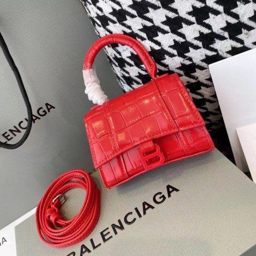 Dámská mini kabelka Balenciaga s horním uchem, M8000, červená