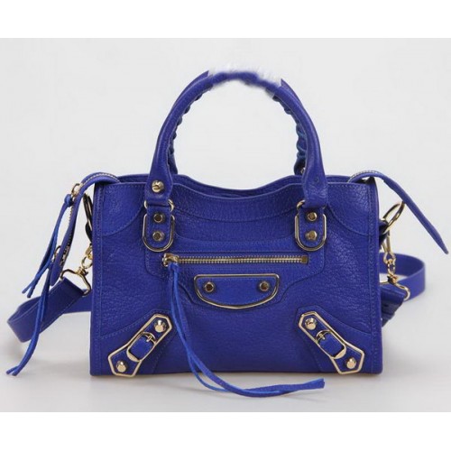 Balenciaga mini klasická první kabelka B300295 modrá