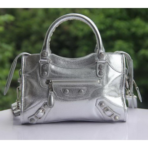 Balenciaga mini klasické první kabelky B300295 stříbrné