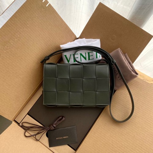 Bottega Veneta CASSETTE BAG 578004 Tmavě zelená