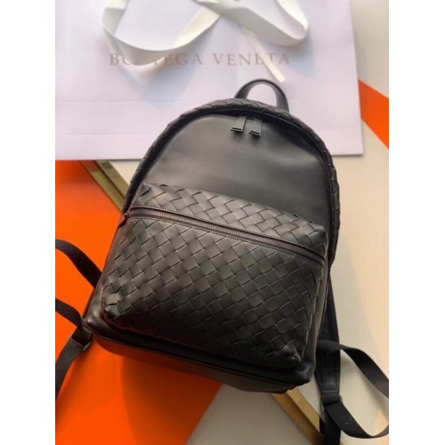Kožený batoh Bottega Veneta CLASSIC INTRECCIATO Intrecciato 7786 černý
