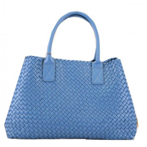 Střední Tote Bags Bottega Veneta Cabat BV5211 světle modrá
