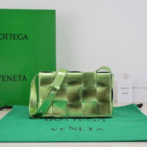 Bottega Veneta Intreccio Kožená Cross-Body taška 578004 Parakeet