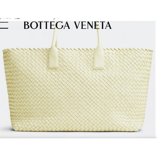 Bottega Veneta Velká intreccio kožená taška 608811 Praná zest