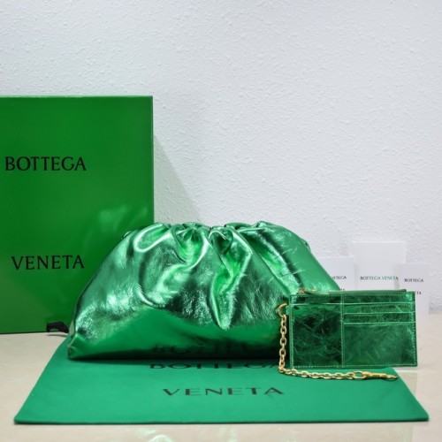 Kožená kabelka Bottega Veneta 576227 Papagáj