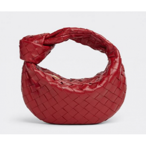 Bottega Veneta MINI JODIE 651876 TMAVĚ ČERVENÁ