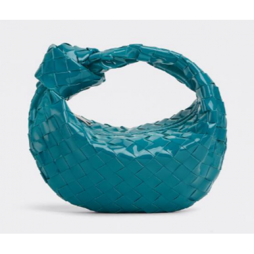 Bottega Veneta Mini kabelka z lakované kůže s horním uchem JODIE 651876V BLASTER