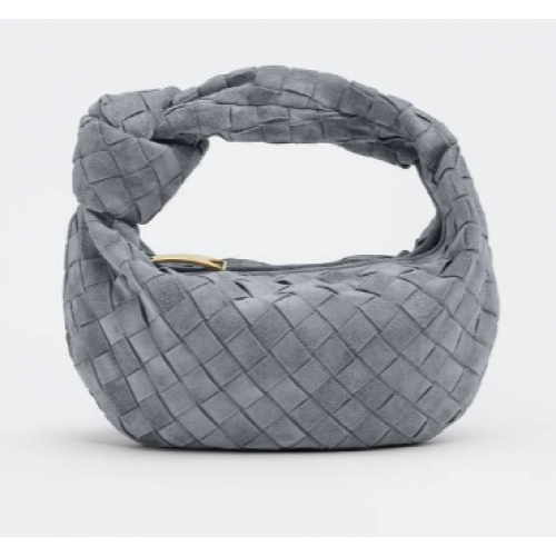 Bottega Veneta Mini intrecciato semišová taška na rukojeť 651876V1 THUNDER