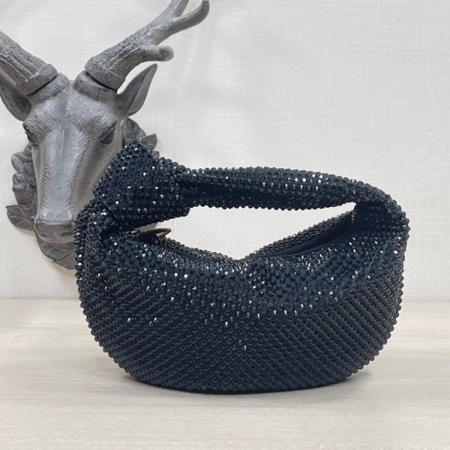 Bottega Veneta Mini s umělými krystaly JODIE 651876V černá