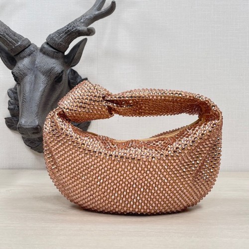 Bottega Veneta Mini s umělými krystaly JODIE 651876V růžová