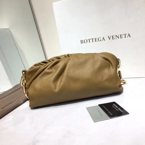 Bottega Veneta Nappa jehněčí kožená kabelka přes rameno 620230 khaki