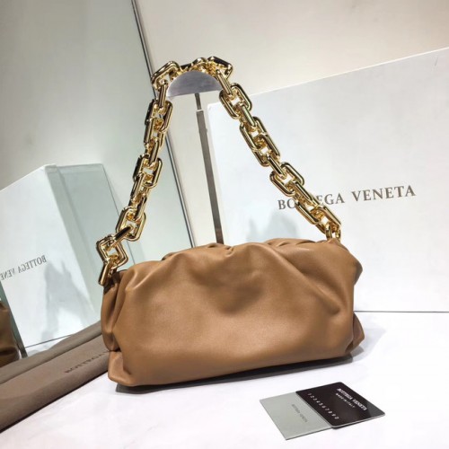 Bottega Veneta Nappa jehněčí kožená kabelka přes rameno 620230 hnědá