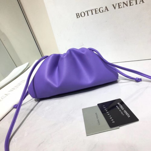Bottega Veneta Nappa jehněčí kožená kabelka přes rameno 98057 fialová
