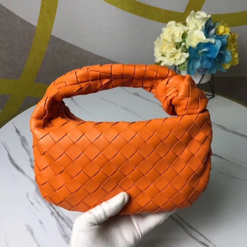 Bottega Veneta Original Weave Leather Bag BV4588 oranžová