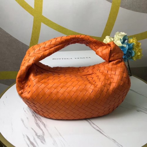 Bottega Veneta Original Weave Leather Bag BV4589 oranžová