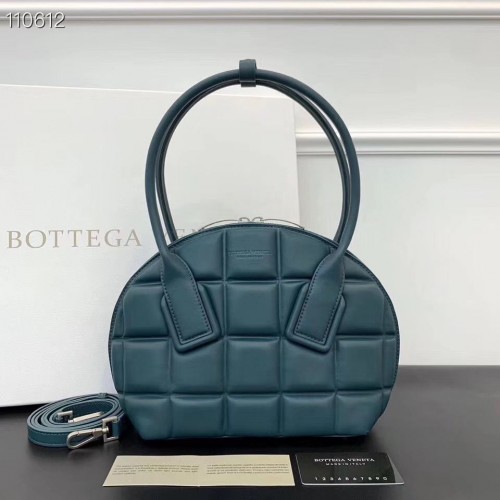 Bottega Veneta Original Tkaná Kožená Kabelka Čtvercového Shellu BV67130 Zelená