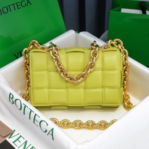 Bottega Veneta POLŠTOVANÁ KAZETOVÁ TAŠKA 591971 Citrónová