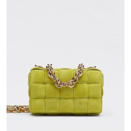 Bottega Veneta PADDED CASSETTE Velvet Bag 591971 Citrónová