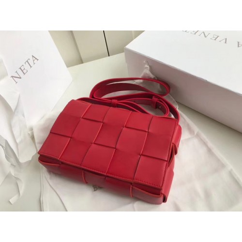 Bottega Veneta Ovčí Tkaná Originální Leather 578004 červená