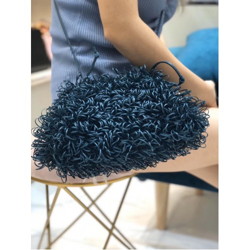 Kabelka přes rameno Bottega Veneta 576227 modrá