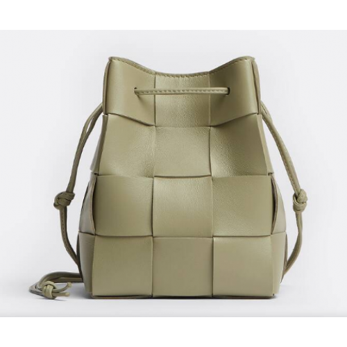 Bottega Veneta Malá kazetová kabelka 680218 Travertin