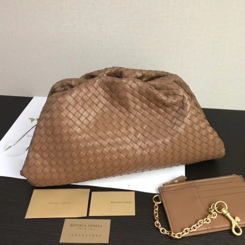 Kabelka Bottega Veneta Weave Clutch 585853 hnědá