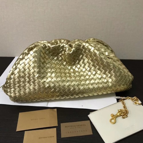 Kabelka Bottega Veneta Weave Clutch 585853 zlatá