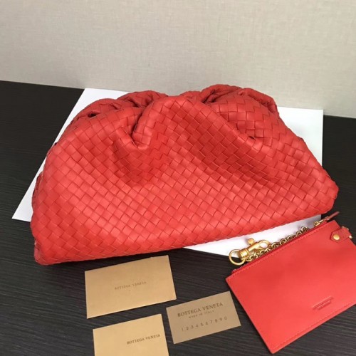 Kabelka Bottega Veneta Weave Clutch 585853 červená