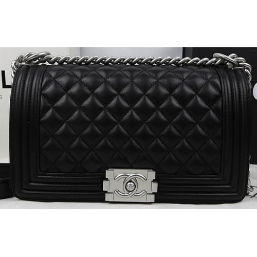 Chlapecká kabelka Chanel Flap Bag Originální telecí kůže A67025 Černá